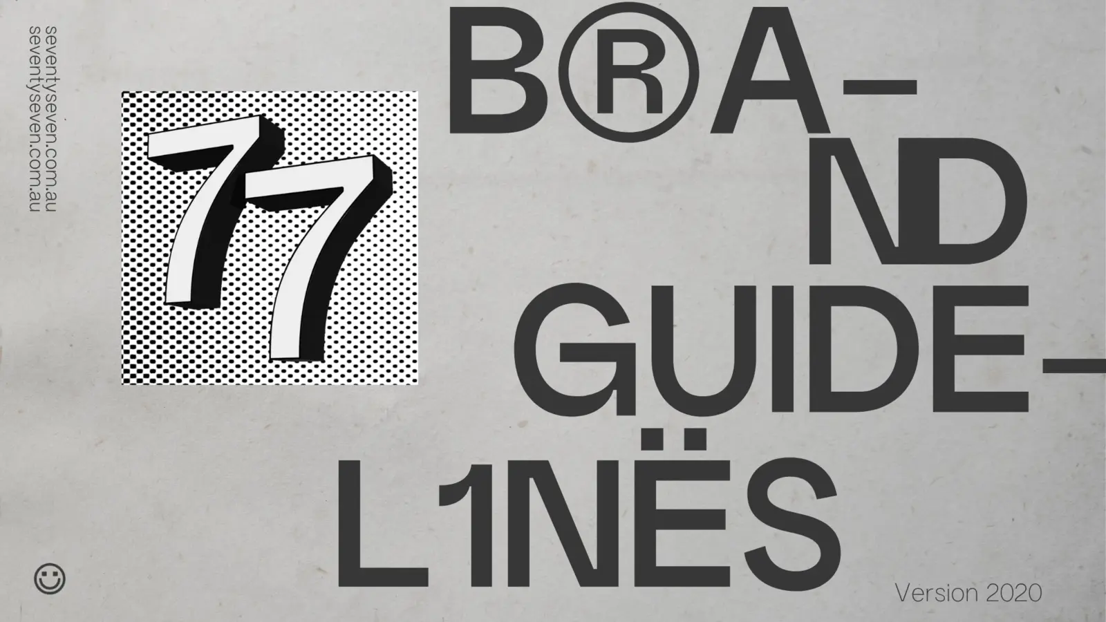 Club 77 brand guidelines — title spread