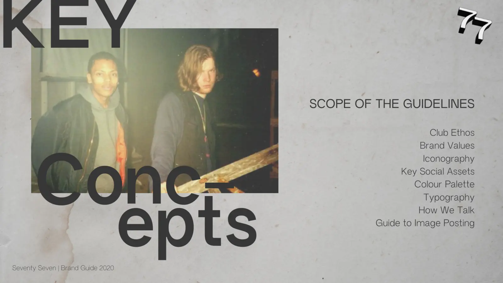 Club 77 key concepts spread