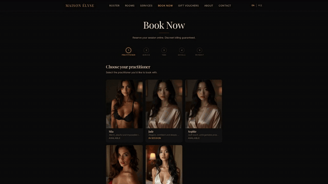 Online booking, through to the deposit that holds the slot.